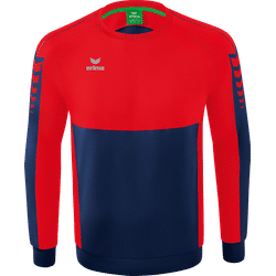 Voorvertoning: Erima Six Wings Sweatshirt Heren - New Navy / Rood
