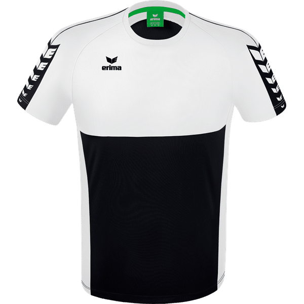 Erima Six Wings T-Shirt Heren - Zwart / Wit