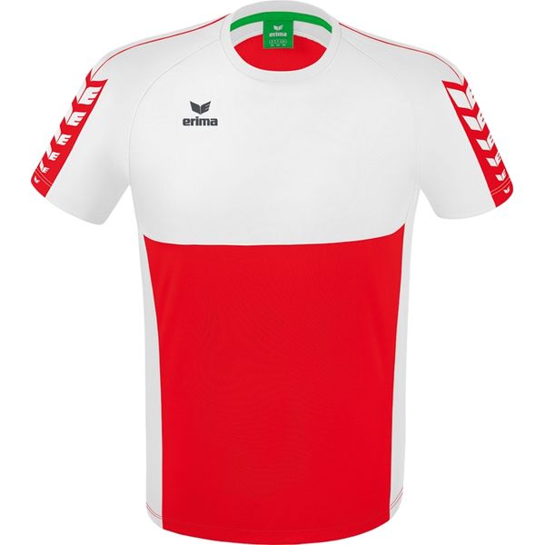 Erima Six Wings T-Shirt Hommes - Rouge / Blanc