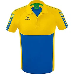 Erima Six Wings Polo Heren - New Royal / Geel