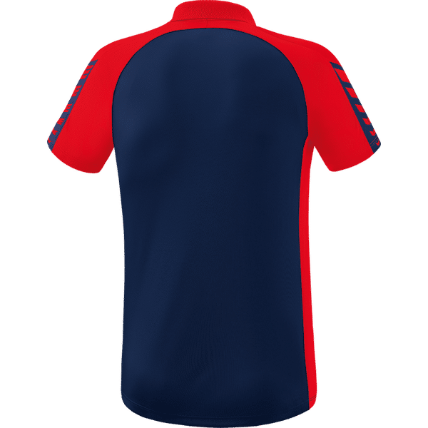 Erima Six Wings Polo Hommes - New Navy / Rouge