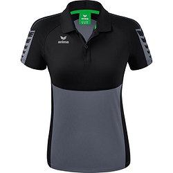 Erima Six Wings Polo Dames - Slate Grey / Zwart