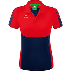 Erima Six Wings Poloshirt Damen - New Navy / Rot