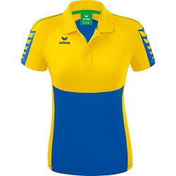 Erima Six Wings Poloshirt Damen - New Royal / Gelb