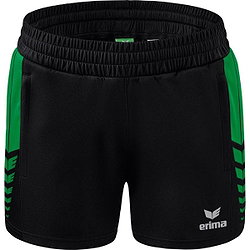 Erima Six Wings Short Worker Femmes - Noir / Emeraude