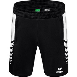 Erima Six Wings Worker Short Heren - Zwart / Wit