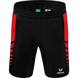 Erima Six Wings Worker Short Heren - Zwart / Rood