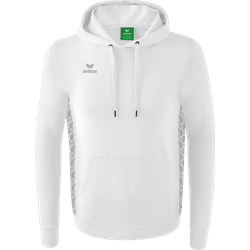 Voorvertoning: Erima Essential Team Sweatshirt Met Capuchon Kinderen - Wit / Monument Grey