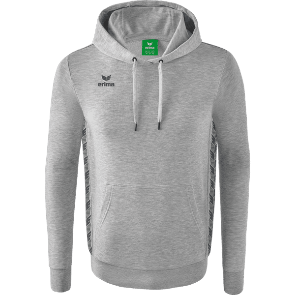 Erima Essential Team Sweatshirt Met Capuchon Heren - Licht Grey Melange / Slate Grey