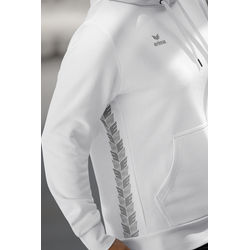 Voorvertoning: Erima Essential Team Sweatshirt Met Capuchon Dames - Wit / Monument Grey