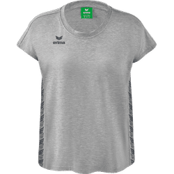 Voorvertoning: Erima Essential Team T-Shirt Dames - Licht Grey Melange / Slate Grey