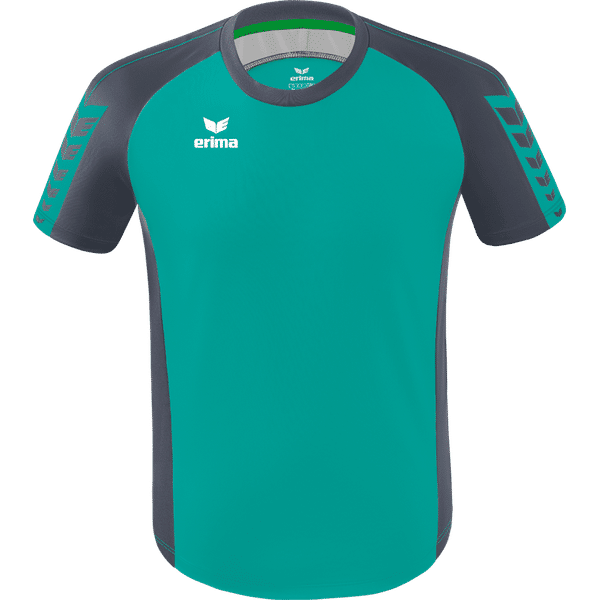 Erima Six Wings Maillot Manches Courtes Enfants - Columbia / Slate Grey
