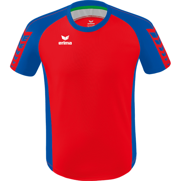 Six Wings Maillot Manches Courtes Enfants - Rouge / New Royal