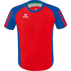 Erima Six Wings Maillot Manches Courtes Hommes - Rouge / New Royal