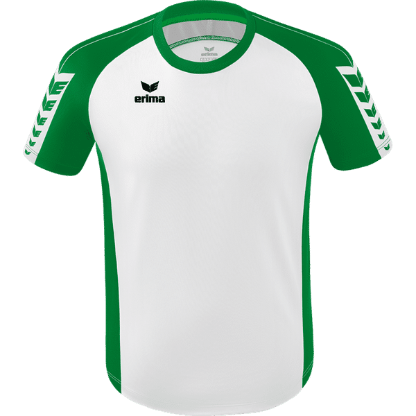 Six Wings Maillot Manches Courtes Hommes - Blanc / Emeraude