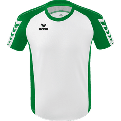 Voorvertoning: Erima Six Wings Shirt Korte Mouw Heren - Wit / Smaragd