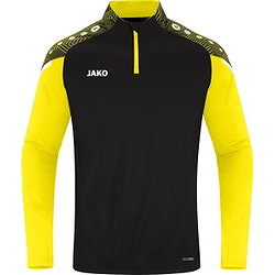 Jako Performance Ziptop Hommes - Noir / Jaune Tendre