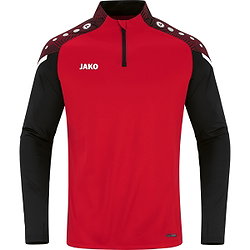 Jako Performance Ziptop Hommes - Rouge / Noir