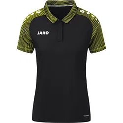 Jako Performance Polo Femmes - Noir / Jaune Tendre