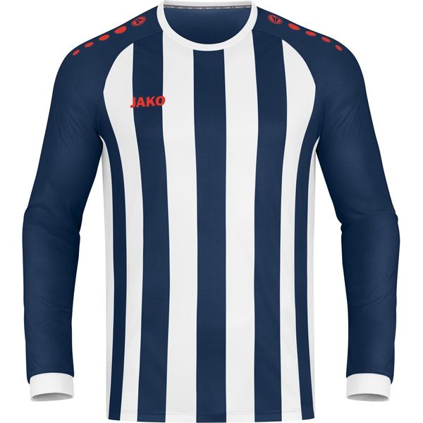 Jako Inter Maillot À Manches Longues Hommes - Navy / Blanc / Flame