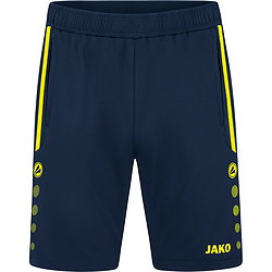 Jako Allround Trainingsshort Kinderen - Marine / Fluogeel
