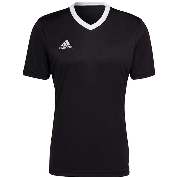 Adidas Entrada 22 Shirt Korte Mouw Heren - Zwart / Wit