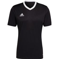 Voorvertoning: Adidas Entrada 22 Shirt Korte Mouw Heren - Zwart / Wit
