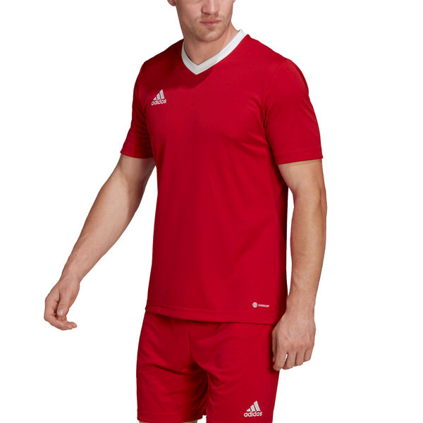 Adidas Entrada 22 Maillot Manches Courtes Hommes - Rouge / Blanc
