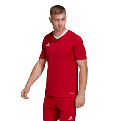 Présentation: Adidas Entrada 22 Maillot Manches Courtes Hommes - Rouge / Blanc