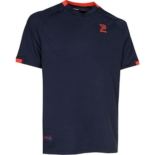 Patrick High Performance Exclusive T-Shirt Hommes - Marine / Rouge Fluo