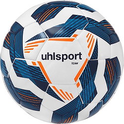 Uhlsport Team (Sz. 5) Ballon D'entraînement - Blanc / Marine / Orange Fluo