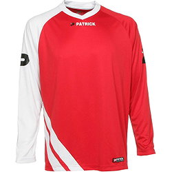 Patrick Victory Voetbalshirt Lange Mouw Heren - Rood / Wit