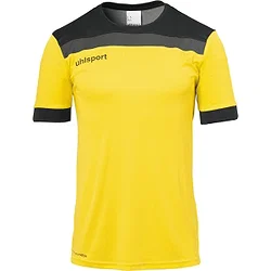 Uhlsport Offense 23 Shirt Korte Mouw Kinderen - Geel / Zwart / Antraciet