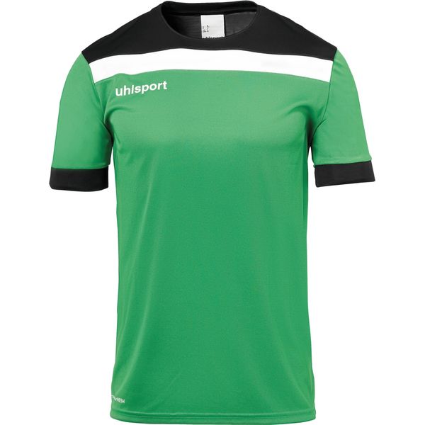 Uhlsport Offense 23 Shirt Korte Mouw Kinderen - Groen / Zwart / Wit
