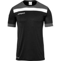 Voorvertoning: Uhlsport Offense 23 Shirt Korte Mouw Kinderen - Zwart / Antraciet / Wit