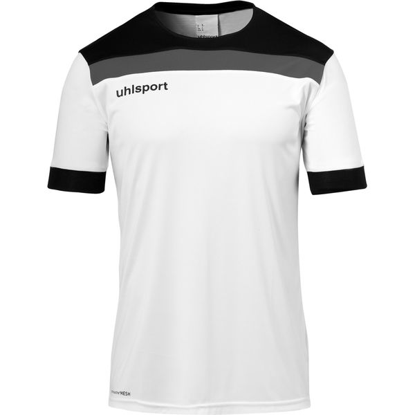 Uhlsport Offense 23 Shirt Korte Mouw Heren - Wit / Zwart / Antraciet