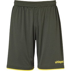 Uhlsport Club Short Kinderen - Olijf / Fluogeel