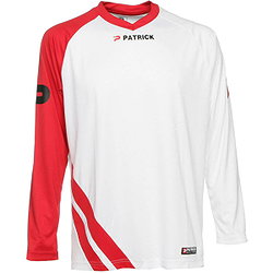 Patrick Victory Voetbalshirt Lange Mouw Heren - Wit / Rood