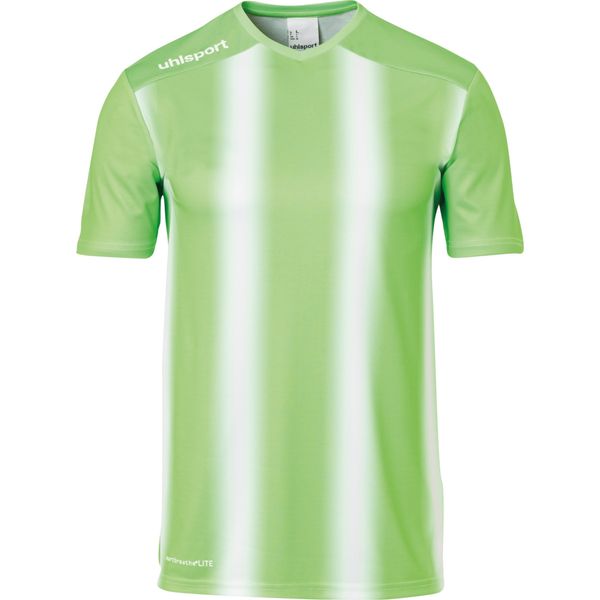 Uhlsport Stripe 2.0 Shirt Korte Mouw Kinderen - Fluo Groen / Wit