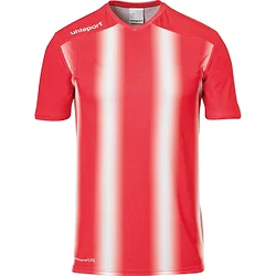 Uhlsport Stripe 2.0 Maillot Manches Courtes Hommes - Rouge / Blanc