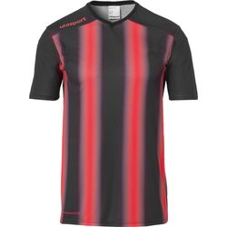 Voorvertoning: Uhlsport Stripe 2.0 Shirt Korte Mouw Heren - Zwart / Rood