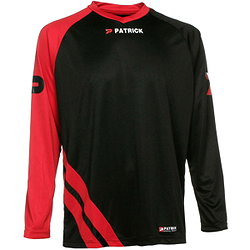 Patrick Victory Voetbalshirt Lange Mouw Heren - Zwart / Rood