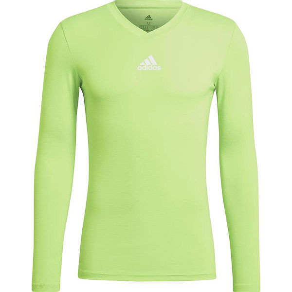 Adidas Base Tee 21 Maillot Manches Longues pour Hommes Vert Fluo