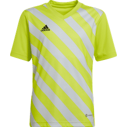 Voorvertoning: Adidas Entrada 22 Shirt Korte Mouw Kinderen - Fluogeel / Lichtgrijs