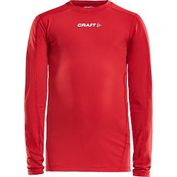 Craft Pro Control Compression Shirt Lange Mouw Kinderen - Rood