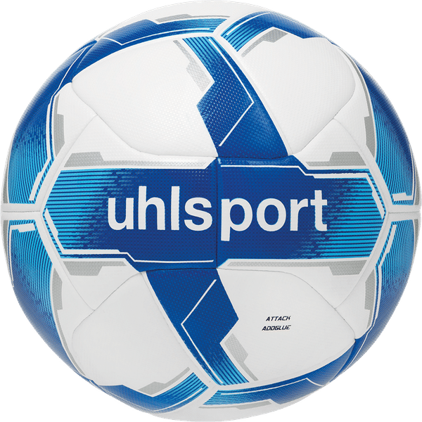 Uhlsport Attack Addglue (Sz. 4 & 5) Ballon De Compétition Et D'entraînement - Blanc / Royal