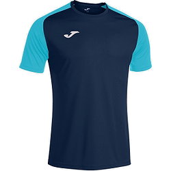 Joma Academy IV Maillot Manches Courtes Enfants - Marine / Turquoise Fluor