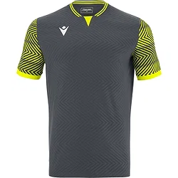 Macron Tureis Trikot Kurzarm Kinder - Anthrazit / Neongelb