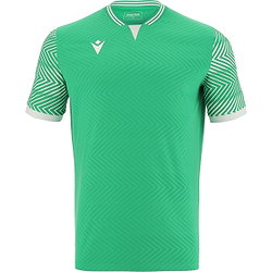 Macron Tureis Maillot Manches Courtes Hommes - Vert / Blanc