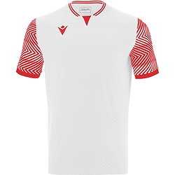 Macron Tureis Shirt Korte Mouw Heren - Wit / Rood